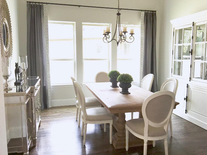 Restoration Hardware style dining room. The dining room feels calm and it's perfect for entertaining. The white china cabinet is from Restoration Hardware. Restoration Hardware style neutral dining room. Restoration Hardware style interiors #RestorationHardwarestyle #RestorationHardwarestylediningroom #RestorationHardwarestyle #neutraldiningroom #RestorationHardwarestyleinteriors #RestorationHardwareinteriors Beautiful Homes of Instagram: classicstylehome