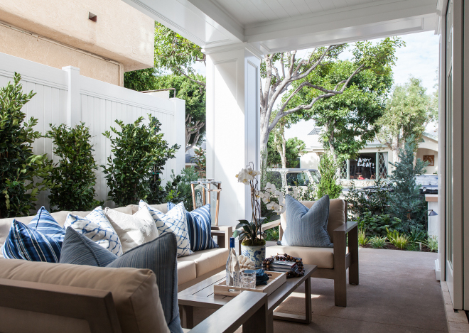 Side Porch. Side Porch. Small side porch. Small Porch. A side porch is slightly more private than a front porch and I am loving this brilliant design. The outdoor furniture is "Park Lane - Ratana Collection". A side porch is more private than a front porch, especially if you add some landscaping. #Porch #sideporch #porch #smallporch Brandon Architects, Inc.