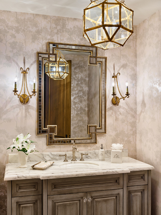 Bathroom pendant. Bathroom lighting. Suzanne Kasler Morris Lantern. Bathroom lighting is Morris Lantern #SuzanneKasler #MorrisLantern #Bathroomlighting #Bathroom #lighting #MorrisLantern Kim Scodro Interiors