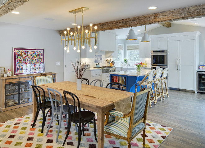 Dining room brass chandelier is Jonathan Adler. #Chandelier #brasschandelier #JonathanAdler #Brass Revision LLC