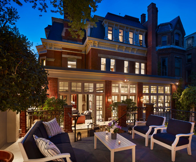 French doors and Transoms. Home exterior with French doors and Transoms #Frenchdoors #Transoms Kass & Associates - Halkin Mason Photography