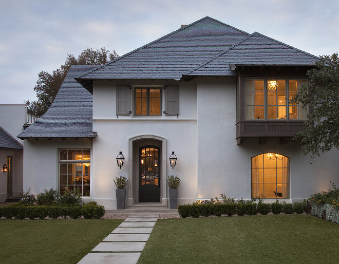 Grey home with slate roof and black steel front door. #Greyhome #Greyhomes #slateroof #blacksteelfrontdoor #blacksteeldoor Ryan Street & Associates