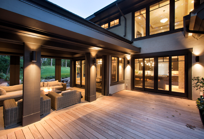 Open screened in porch. Screened in porch opens to deck Hendel Homes