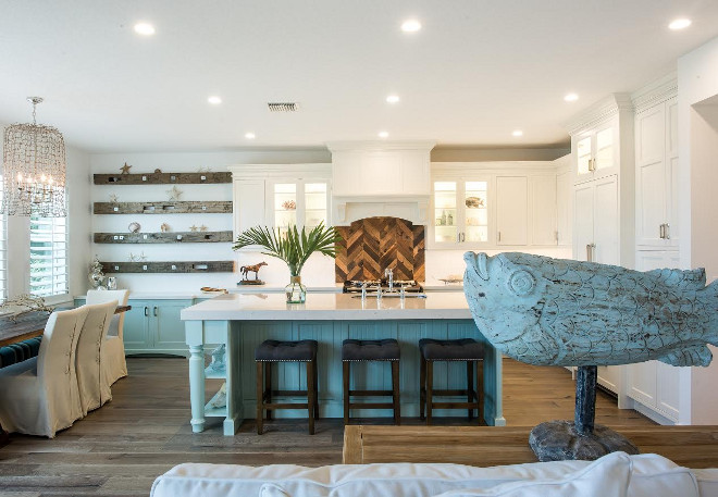 White and turquoise kitchen, Coastal kitchen with white and turquoise colors. White and turquoise kitchen. Open White and turquoise kitchen #Whiteandturquoise #Whiteandturquoisekitchen #Coastal #Whiteandturquoisekitchen #coastalkitchen #turquoisekitchen Waterview Kitchens