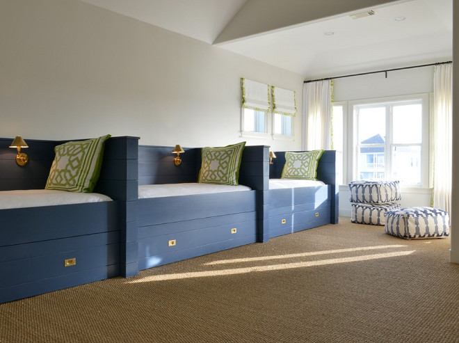 Built in beds. Navy Blue built in beds. Built in beds. Navy Blue built in beds #Builtinbeds #NavyBluebeds #builtinbed Munger Interiors