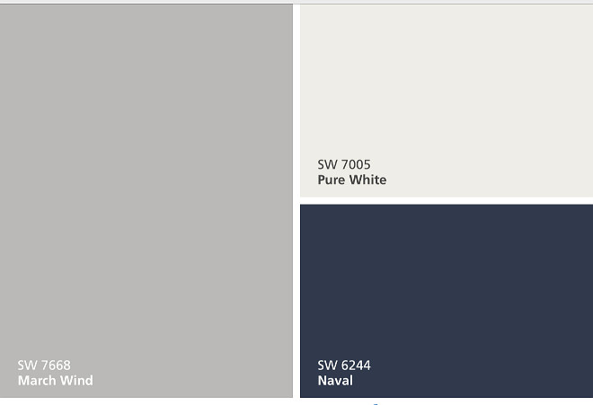 Exterior Color Palette, Siding Paint Color Sherwin Williams SW7668 March Wind, Trim Paint Color Sherwin Williams SW7005 Pure White, Front door Paint Color Sherwin Williams SW6244 Naval, Easy Exterior Color Palette #Exteriorcolorpalette #Exterior #ColorPalette #SidingPaintColor #SherwinWilliamsSW7668MarchWind #TrimPaintColor #SherwinWilliamsSW7005PureWhite #Frontdoor #PaintColor #SherwinWilliamsSW6244Naval #EasyExteriorColorPalette #Exteriorcolorpalette