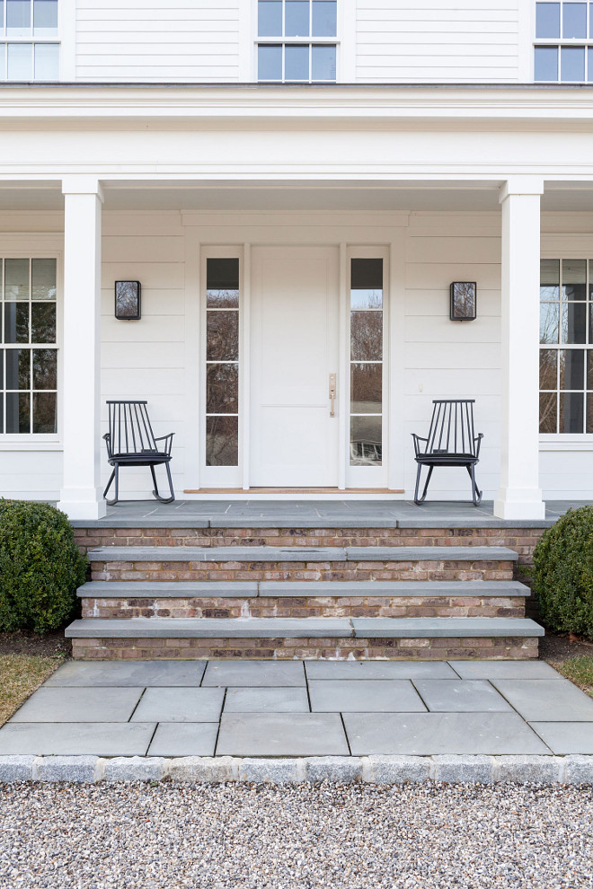 Farmhouse Bluestone Porch, Beautiful farmhouse porch with Bluestone tile and brick, Farmhouse Bluestone Porch Tile, Farmhouse Bluestone Porch Flooring, Farmhouse Bluestone Porch #FarmhousePorch #Bluestone #Porch #BluestoneTile Chango & Co