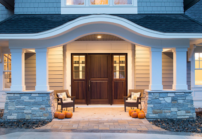 Front Door is an 8-inch front door, poplar, stained, custom designed door by Lemieux Doors #FrontDoor #8inchdoor #door #poplardoor #stainedwooddoor #customdoor Grace Hill Design, Gordon James Construction