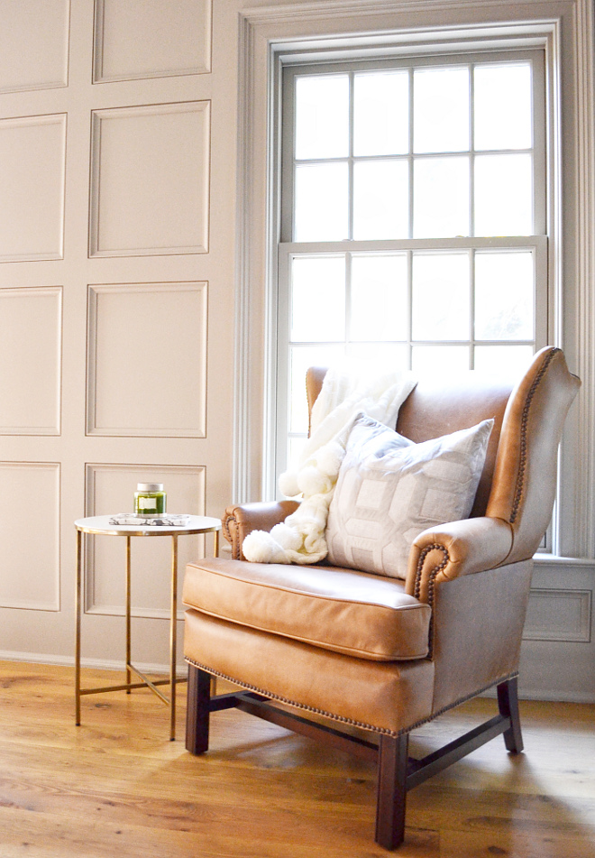 Home Office Leather Chair. The leather chairs is Thatcher leather wingback chair in Toffee from Pottery Barn. Home Office Leather Chair Ideas. Home Office Leather Chair #HomeOffice #LeatherChair Beautiful Homes of Instagram @HomeSweetHillcrest