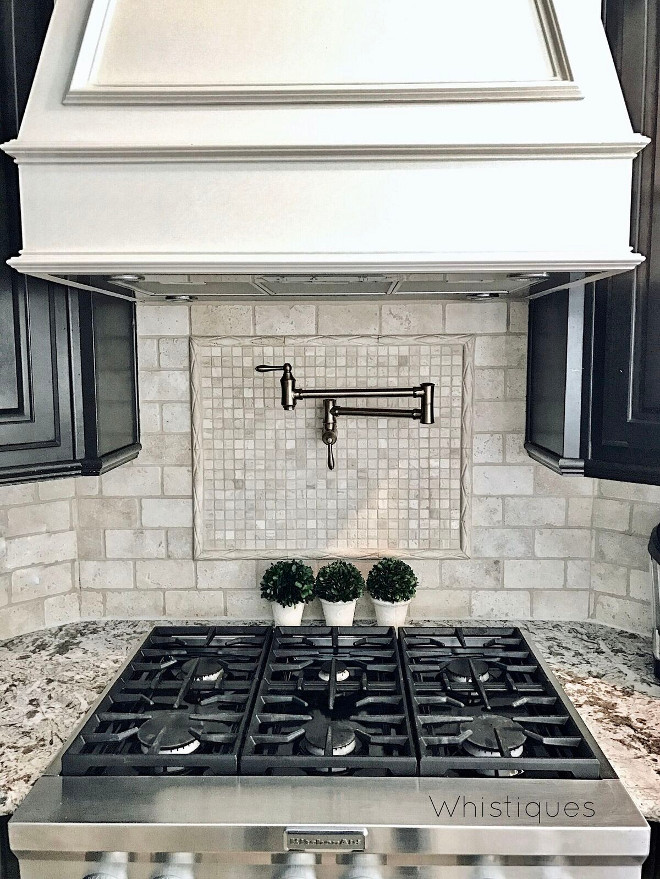 Kitchen Backsplash. Backsplash: (offset) Emser/Tumbled Mocha (border) Emser/Trusa Mocha (straight) Daltile/Stone Radience Amos / caramel trav blend Kitchen Backsplash. Kitchen Backsplash. Kitchen Backsplash. Kitchen Backsplash #Kitchen #Backsplash Beautiful Homes of Instagram @whistiques