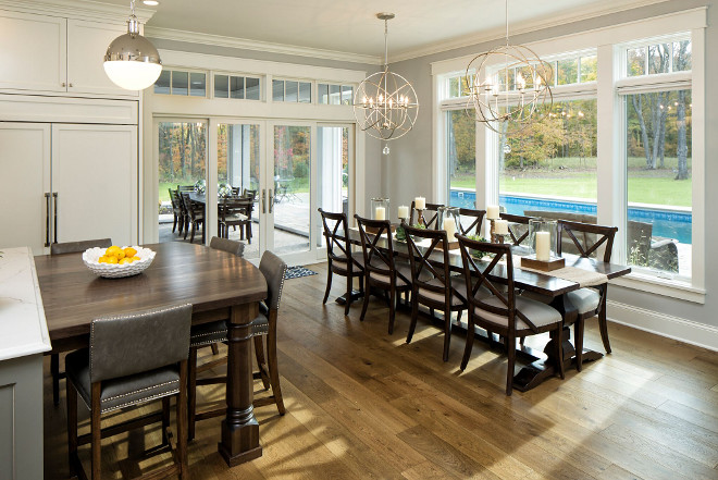 Kitchen nook windows Kitchen nook window ideas. Kitchen nook windows facing backyard with pool #Kitchennook #window Grace Hill Design