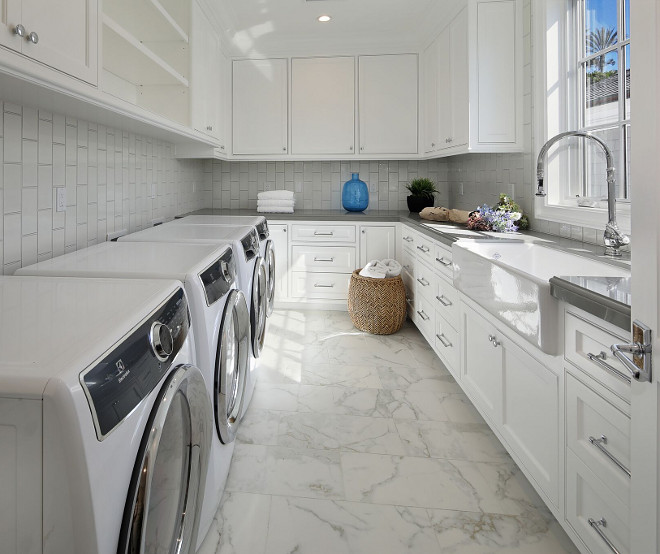 Laundry room with four machines- I am really hoping to have a laundry room with two sets of appliances like this one soon! This would make my life much easier! Laundry room with four machines- Laundry room with four machines- Laundry room with four machines #Laundryroom #laundryroomfourmachines Brandon Architects, Inc