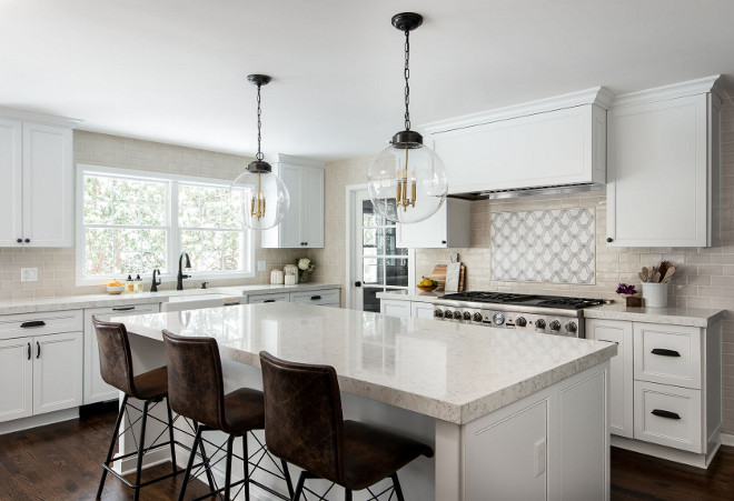 Off White Kitchen with Neutral Backsplash. Off White Kitchen with Neutral Backsplash. Off White Kitchen with Neutral Backsplash #OffWhiteKitchen #NeutralBacksplash reDesign Home LLC