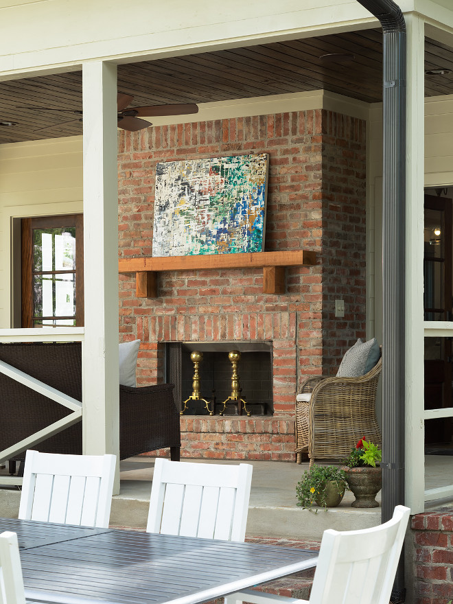 Outdoor Brick Fireplace. Outdoor Brick Fireplace. Back Porch Brick Fireplace. Outdoor Brick Fireplace Backyard Fireplace #OutdoorBrickFireplace #BrickFireplace #BackPorchBrickFireplace #BackyardFireplace Willow Homes