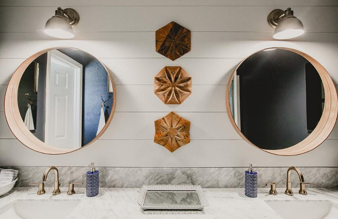 Shiplap Bathroom Wall, Shiplap Bathroom Wall Ideas, Shiplap Bathroom Wall. Shiplap Bathroom Wall Farrmhouse bathroom with shiplap wall #Shiplap #Bathroom #shiplapbathroomwall Beautiful Homes of Instagram @house.becomes.home