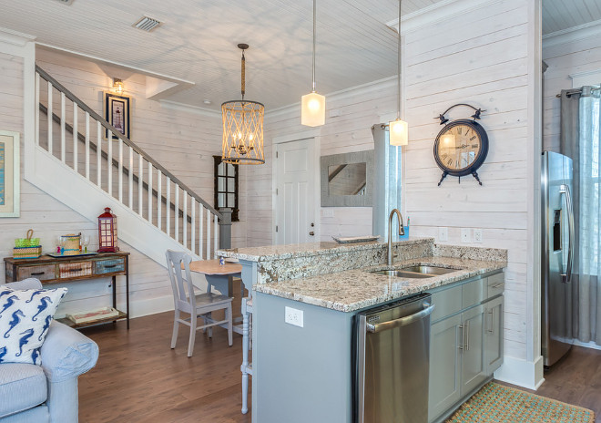 Beach Cottage with Whitewashed Plank Walls - Home Bunch ...