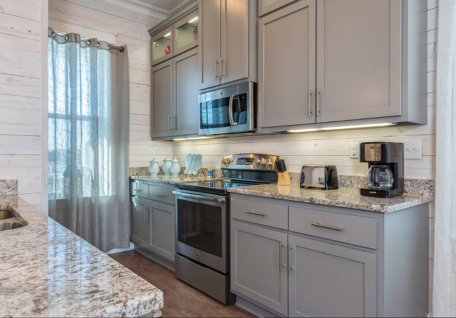 Small grey Kitchen with Whitewashed Shiplap Backsplash. Small grey Kitchen with Whitewashed Shiplap Backsplash. Small grey Kitchen with Whitewashed Shiplap Backsplash. Small grey Kitchen with Whitewashed Shiplap Backsplash #SmallgreyKitchen #smallkitchen #greykitchen #WhitewashedShiplap #Shiplap #Backsplash #ShiplapBacksplash Erin E. Kaiser, Kaiser Real Estate Sales, Inc