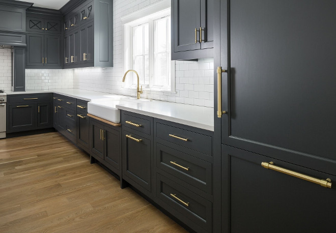 Charcoal Gray Cabinets with Brass Hardware. Charcoal Gray Cabinets with Brass Hardware Ideas. Charcoal Gray Cabinets with Brass Hardware. Charcoal Gray Cabinets with Brass Hardware #CharcoalGrayCabinets #CabinetBrassHardware Fox Group Construction