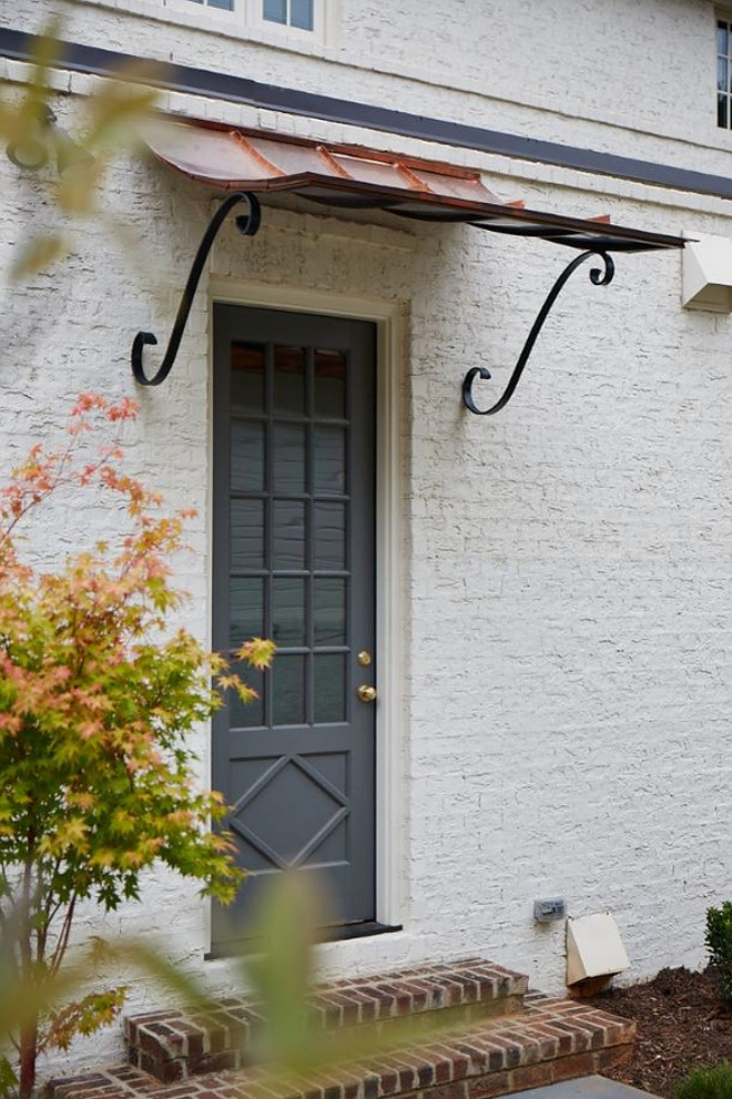 Creamy White Brick Exterior. Creamy White Brick Exterior with grey front door #CreamyWhiteBrick #CreamyWhiteBrickExterior #CreamyWhiteBrick #WhiteBrickExterior #greyfrontdoor Tammy Coulter Design - Grandfather Homes