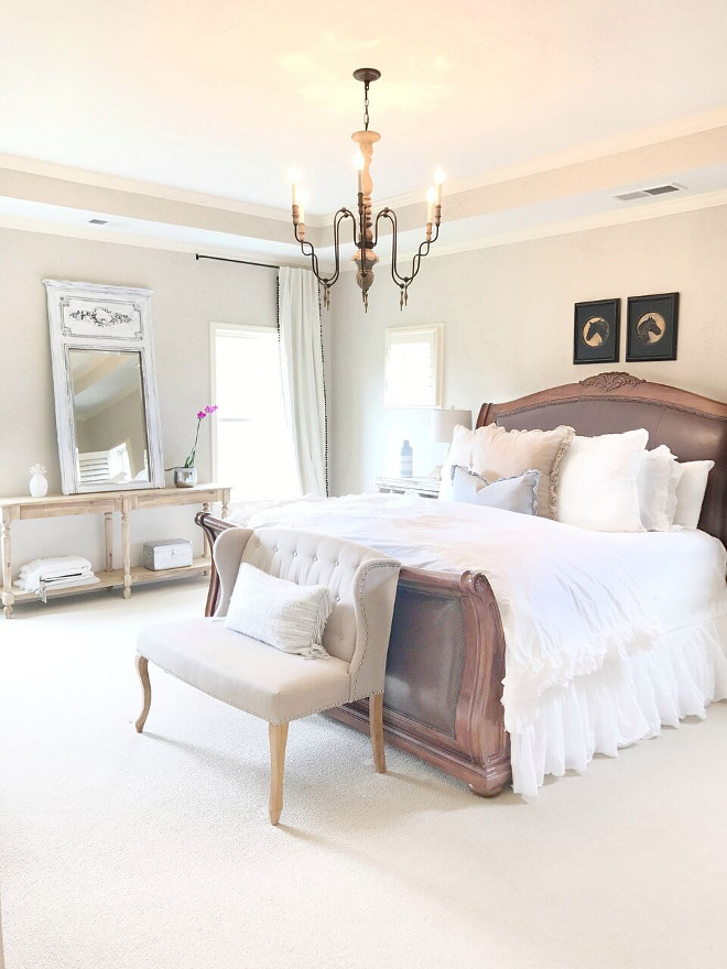 Farmhouse Bedroom. Farmhouse Master Bedroom. Neutral Farmhouse Master Bedroom. Farmhouse Master Bedroom #FarmhouseMasterBedroom #FarmhouseBedroom Beautiful Homes of Instagram @sugarcolorinteriors