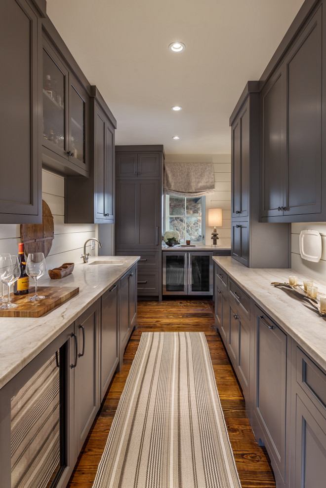 Grey Butlers Pantry with reclaimed heart pine floors. Grey Butlers Pantry with reclaimed heart pine floors. Grey Butlers Pantry with reclaimed heart pine floors #Butlerspantry #GreyButlersPantry #reclaimedheartpinefloors Wright Design