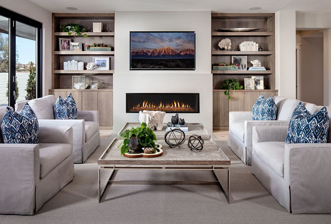 Modern Family room Fireplace with white oak cabinets and bookshelves. Family room Fireplace with white oak cabinets and bookshelves. Modern Family room Fireplace with white oak cabinets and bookshelves #ModernFamilyroom #Familyroom #Fireplace #ModernFireplace #FamilyroomFireplace #whiteoak #whiteoakcabinets #whiteoakbookshelves Tracy Lynn Studio