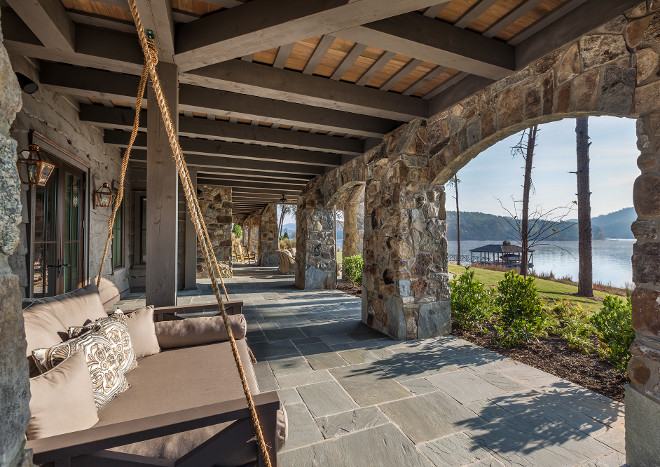 Porch swing. Lake house porch swing and Bluestone floor tile. Porch swing. Lake house porch swing and Bluestone floor tile #Porchswing #Lakehouse #porch #swing #Bluestone #Patiofloortile #floortile Wright Design