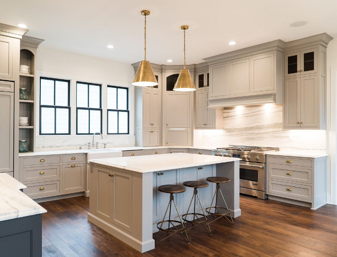 Transitional Family Home with Grey Kitchen - Home Bunch Interior Design ...