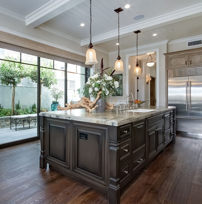 Dark Glazed Kitchen Island. Dark Stained and Glazed Kitchen Island. Dark Stained and Glazed Kitchen Island cabinet. Dark Stained and Glazed Kitchen Island ideas. Dark Stained and Glazed Kitchen Island color #DarkStainedandGlazedKitchenIsland #DarkStainedKitchenIsland #GlazedKitchenIsland #glazedcabinets #glazedisland #glazedcabinet #glazecabinetcolor Brandon Architects, Inc.