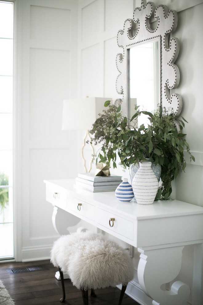 Foyer White Console. Foyer White Console. Foyer White Console. Foyer White Console #Foyer #WhiteConsole Bria Hammel Interiors