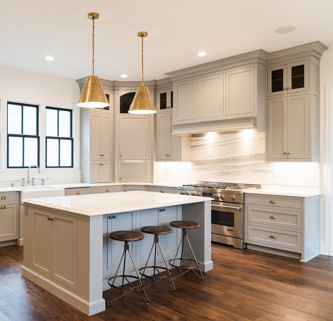 Transitional Family Home with Grey Kitchen - Home Bunch Interior Design ...