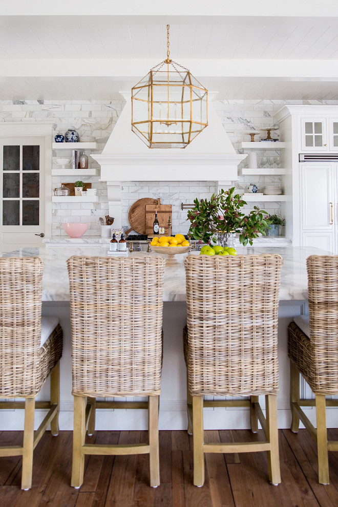 Restoration Hardware Counter Stool. Handwoven Rattan Stool. Kitchen Restoration Hardware Counter Stool. Handwoven Rattan Stool #RestorationHardware #CounterStool #HandwovenRattanStool # KitchenCounterstool #RestorationHardwarecounterstool #RattanStool rachel parcell pink peonies kitchen