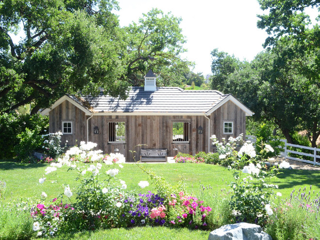 Small Barn. Backyard Barn. Small backyard Barn for two horses. #Backyard #Barn #SmallBarn #BarnIdeas Beautiful Homes of Instagram @SanctuaryHomeDecor