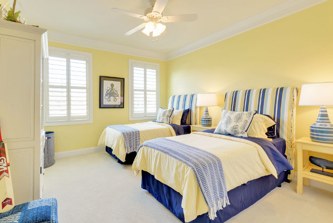 Yellow Bedroom. Yellow Bedroom Paint Color SW6900 Optimistic Yellow Paint Color Sunny Yellow Paint Color. Sherwin Williams SW6900 Optimistic Yellow #YellowBedroom #YellowBedroomPaintColor #YellowPaintColor #SunnyYellowPaintColor #SW6900OptimisticYellow Echelon Custom Homes