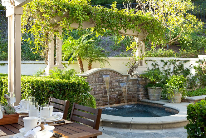 Backyard Water Feature. Backyard Water Feature Ideas. Backyard Water Feature #BackyardWaterFeature #Backyard #WaterFeature Barclay Butera