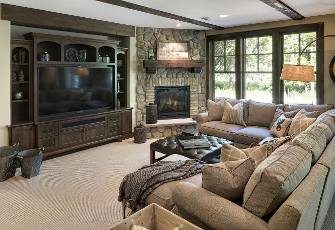 Basement Corner Fireplace and media Built in. Basement Corner Fireplace and media Built in ideas. Basement Corner Fireplace and media Built in. Basement Corner Fireplace and media Built in. Basement Corner Fireplace and media Built ins #Basement #CornerFireplace #mediaBuiltin Stonewood LLC