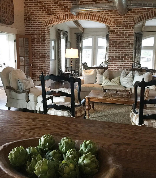 Brick Arches. Open Layout home with brick arches. Brick arches #brickarches #brick #arches Home Bunch's Beautiful Homes of Instagram @blessedmommatobabygirls