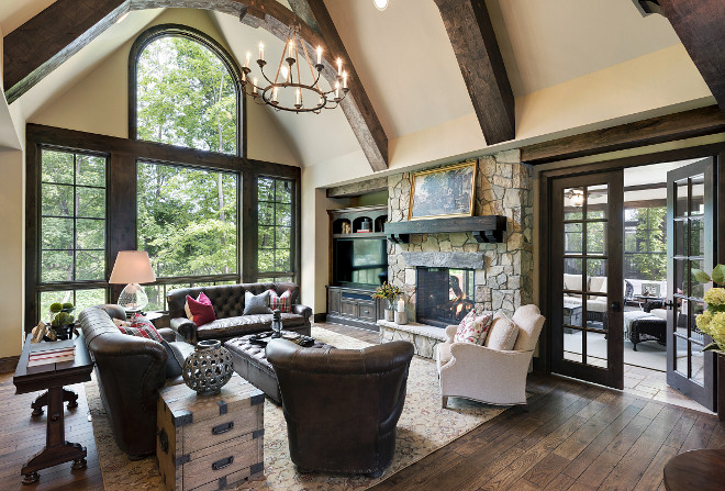 Cathedral Ceiling with Exposed Beams. Cathedral Ceiling with exposed handcrafted timber trusses. Cathedral Ceiling with Exposed Beams. Cathedral Ceiling with Exposed Beams #CathedralCeiling #ExposedBeams Stonewood LLC