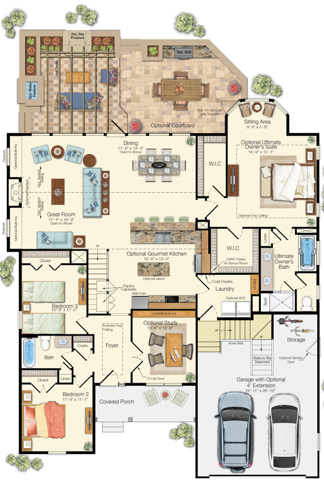 Empty Nester Home Floor Plan 1st Floor. Empty Nester Home Floor Plan 1st Floor. Empty Nester Home Floor Plan 1st Floor #EmptyNester #Home #FloorPlan #1stFloor Echelon Interiors via Home Bunch