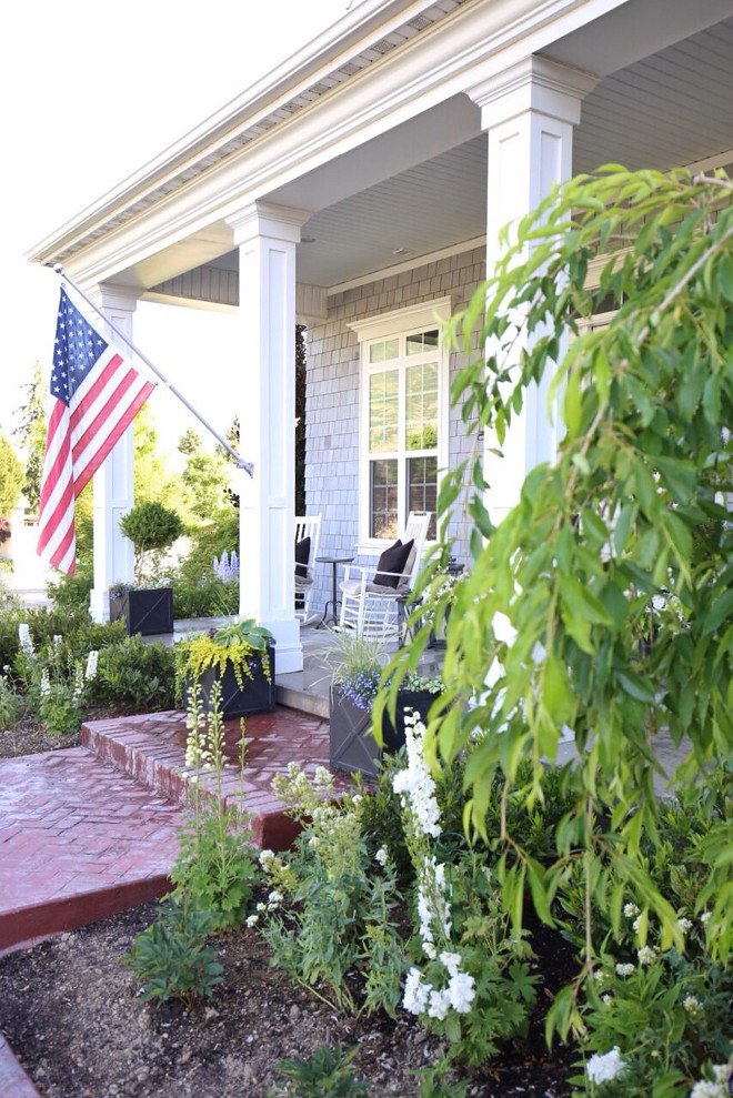 Flag Porch. Flag Porch. Flag Porch. Flag Porch. Flag Porch #Flag #Porch Home Bunch's Beautiful Homes of Instagram @cambridgehomecompany