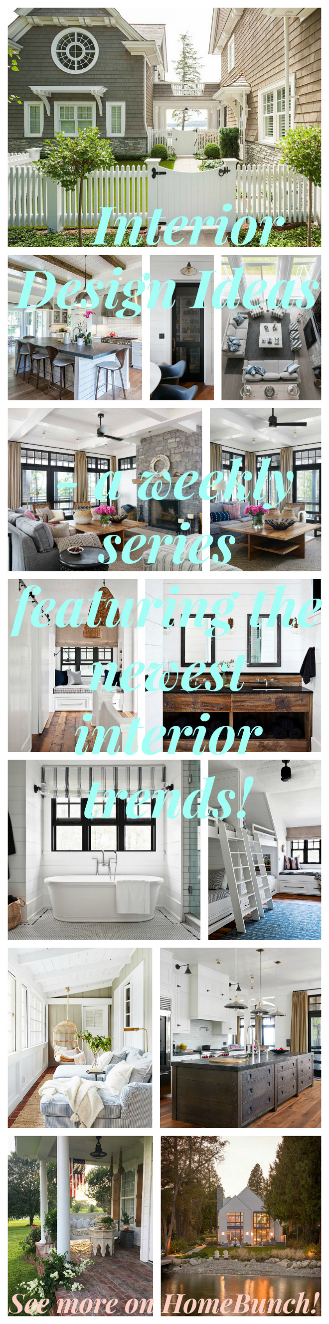 Interior Design Ideas - a weekly series featuring the newest interior trends! See more on HomeBunch!