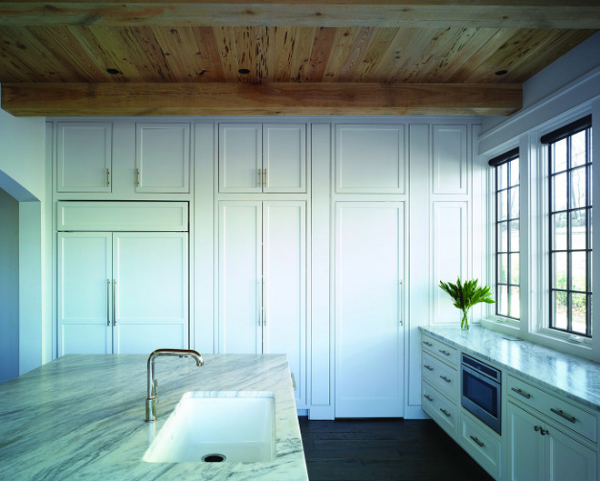 Kitchen Stacked Cabinets. Kitchen Stacked Cabinet Ideas. Kitchen features stacked cabinets, Pecky cypress shiplap ceiling and white quartzite countertop. Kitchen Stacked Cabinets. Kitchen Stacked Cabinets #KitchenStackedCabinets #StackedCabinets #Peckycypressshiplap #Peckycypress #shiplap Christopher Architecture & Interiors