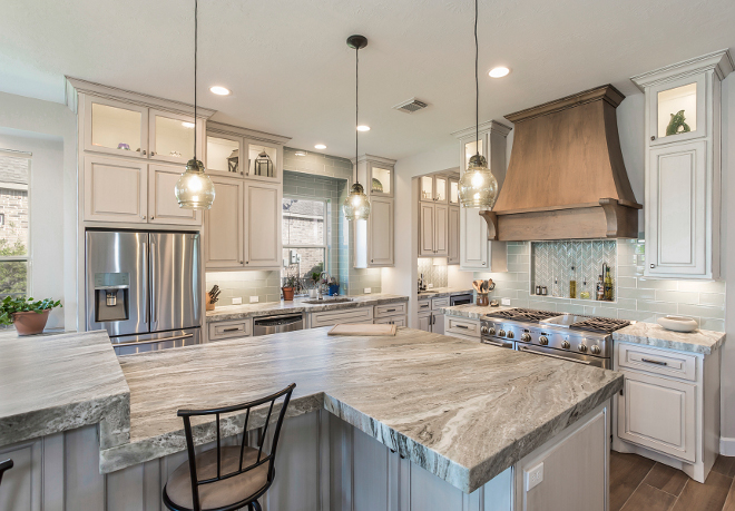 Leathered Kitchen Island Countertop. Countertops: Arizona Tile Fantasy Brown Leathered Quartzite. Leathered Kitchen Island Countertop. Leathered Kitchen Island Countertop. Leathered Kitchen Island Countertop #LeatheredKitchenIslandCountertop #LeatheredCountertop Morning Star Builders LTD