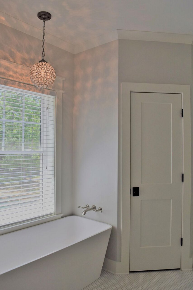 Lighting above bathtub. Lighting above freestanding tub. Lighting above bathtub. Lighting above freestanding tub ideas #Lightingabovebathtub #lighting #Lightingabovefreestandingtub Home Bunch's Beautiful Homes of Instagram @theclevergoose