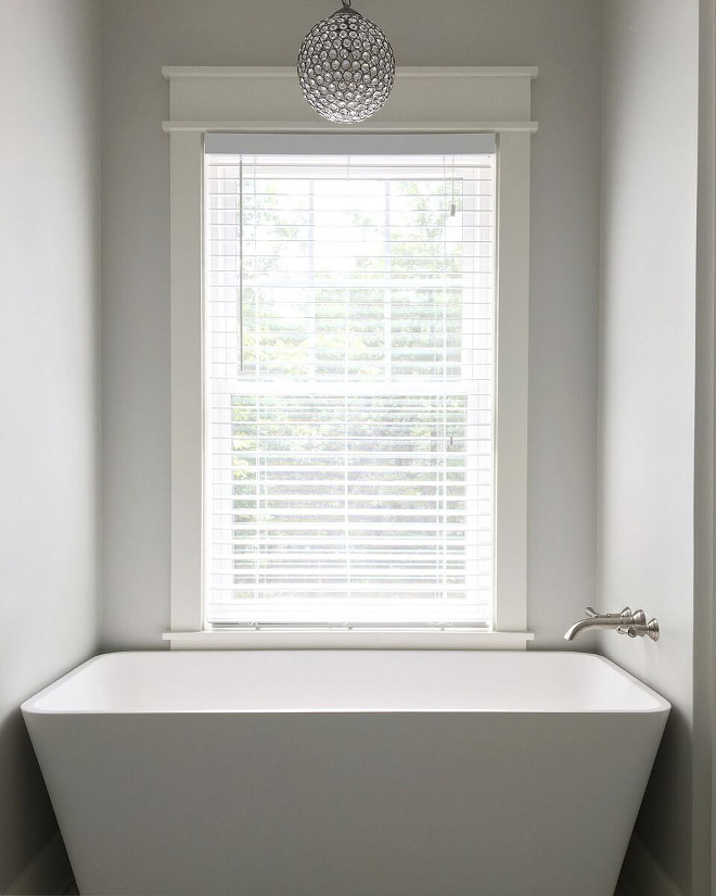 Sleek freestanding tub ADM Bathroom Design SW-103S-MATTE, Matte white Stone Resign Home Bunch's Beautiful Homes of Instagram @theclevergoose