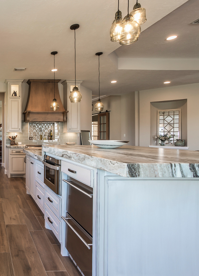 Thick Countertop Edge Profile. Kitchen island Thick Countertop Edge Profile. Island is mitered and the perimeter is straight edge. Thick Countertop Edge Profile. Countertop Edge Profile: Island is Mitered and the Perimeter is Straight Edge. Thick Countertop Edge Profile #ThickCountertopEdgeProfile #CountertopEdgeProfile Morning Star Builders LTD