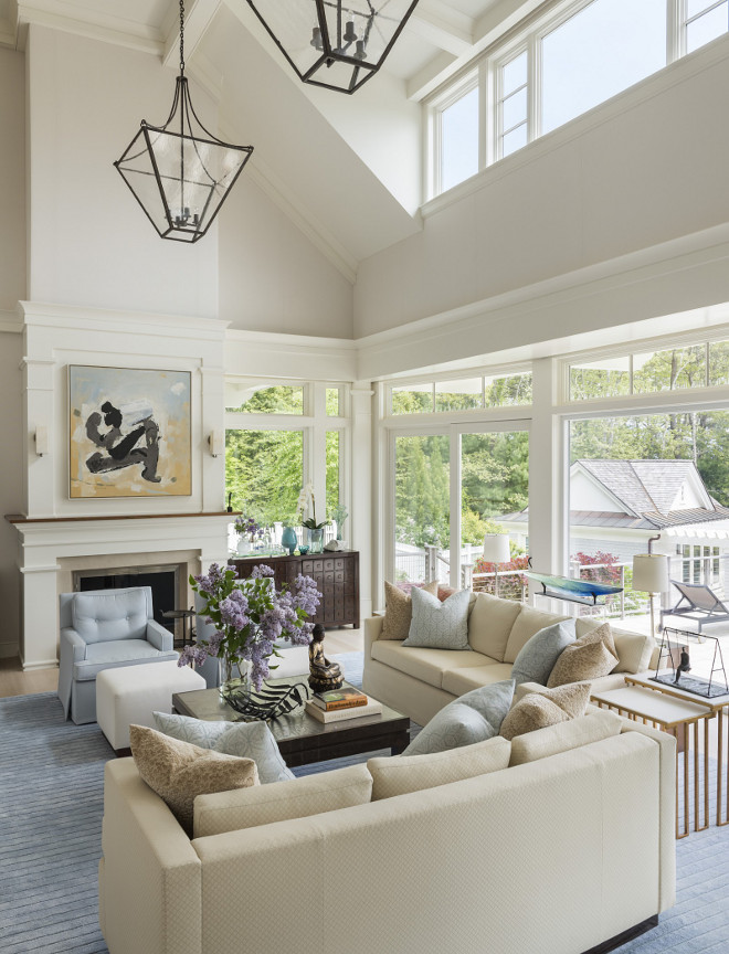Airy neutral living room design. Airy neutral living room design ideas. Airy living room with high ceiling and neutral decor. Airy neutral living room designs #Airylivingroom #neutrallivingroom #livingroomdesign Morehouse MacDonald & Associates, Inc. Architects
