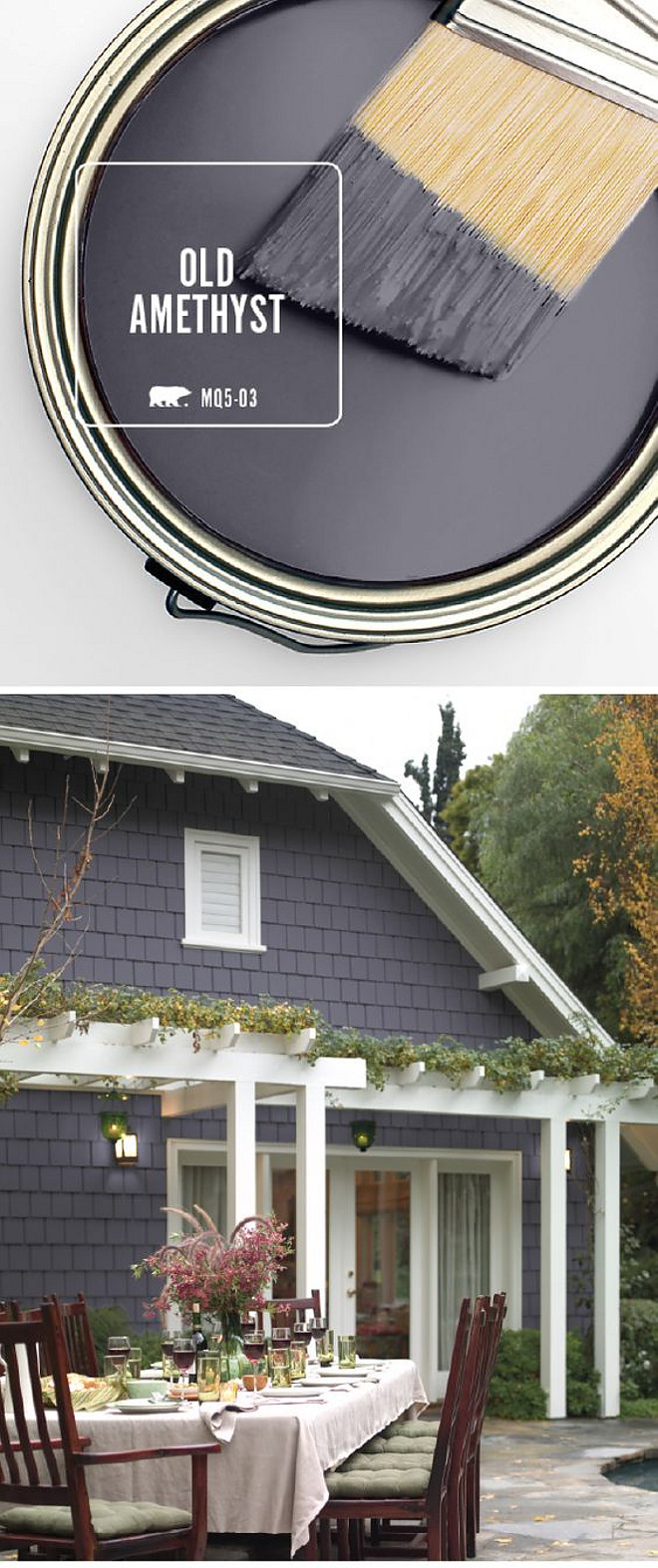 Best Dark Grey Exterior Paint Color. Best Dark Grey Exterior Paint Color Ideas. Behr Old Amethyst. Designer Paint Color Pick Best Dark Grey Exterior Paint Color Behr Old Amethyst #BestDarkGrey #Exterior #PaintColor #BehrOldAmethyst via Behr