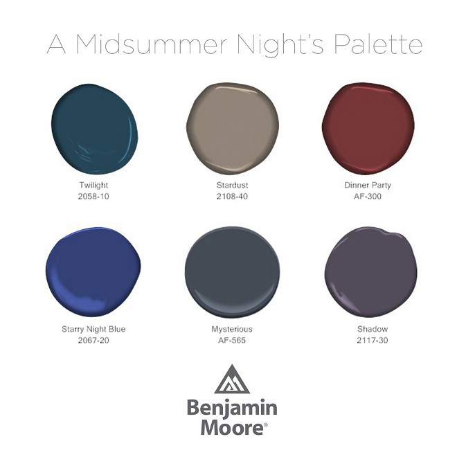 Dark Benjamin Moore Paint Colors. Great Benjamin Moore Colors for Cabinets. Benjamin Moore 2058-10 Twilight. Benjamin Moore 2108-40 Stardust. Benjamin Moore AF-300 Dinner Party. Benjamin Moore 2067-20 Starry Night Blue. Benjamin Moore AF-565 Mysterious. Benjamin Moore 2117-30 Shadow #BenjaminMooreTwilight #BenjaminMooreSardust #BenjaminMooreAF300DinnerParty #BenjaminMooreStarryNightBlue #BenjaminMooreAF565Mysterious #BenjaminMooreShadow #BenjaminMoorePaintcolors #darkBenjaminMoorepaintcolors #BenjaminMoorecabinetpaintcolor via Benjamin Moore