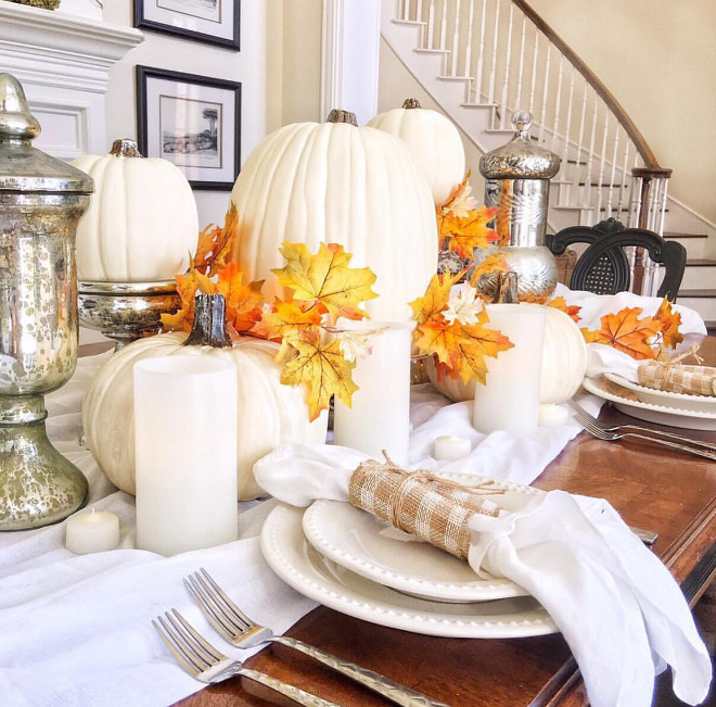 Classic Fall Tablescape. Classic Fall Tablescape. Classic Fall Tablescape. Classic Fall Tablescape #ClassicFallTablescape #FallTablescape @thriftyniftynest